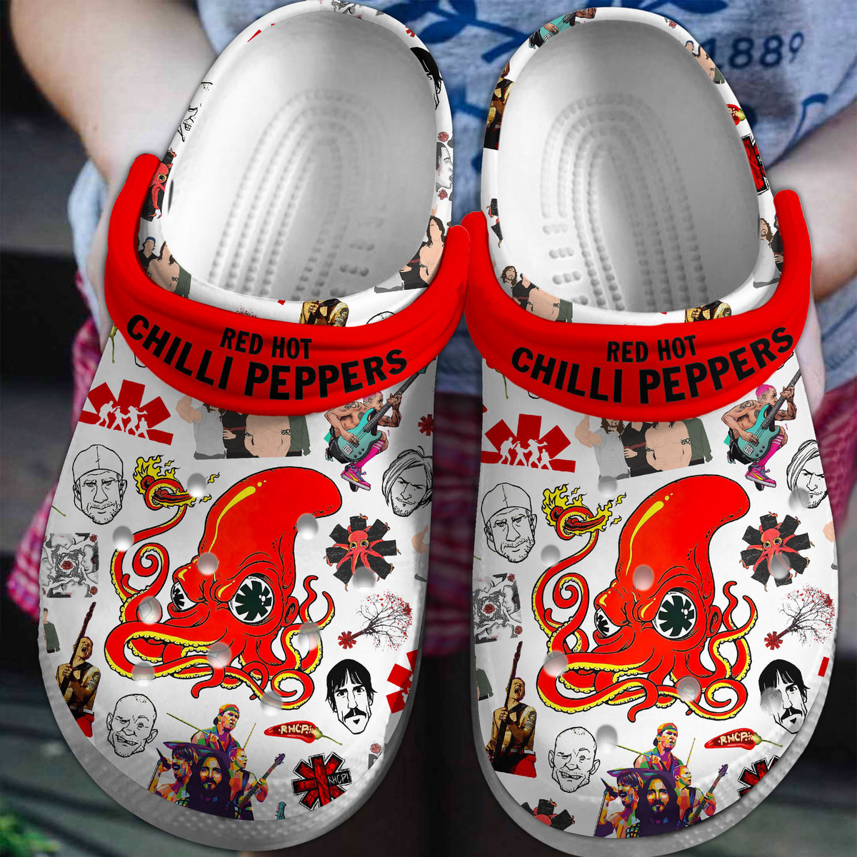 Red Hot Chili Peppers Music Crocs Crocband Clogs Shoes Comfortable For Men Women and Kids