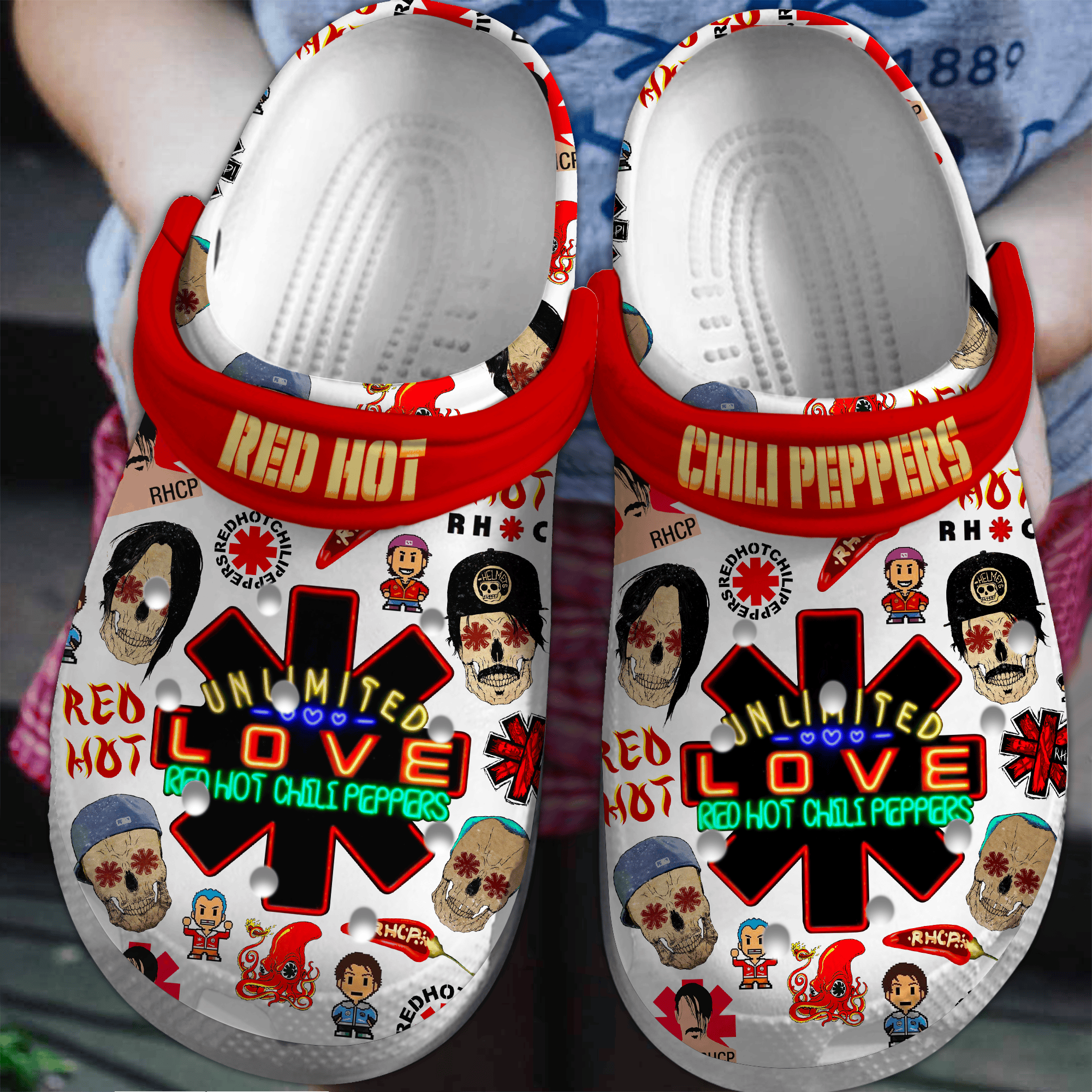 Red Hot Chili Peppers Music Crocs Crocband Clogs Shoes Comfortable For Men Women and Kids