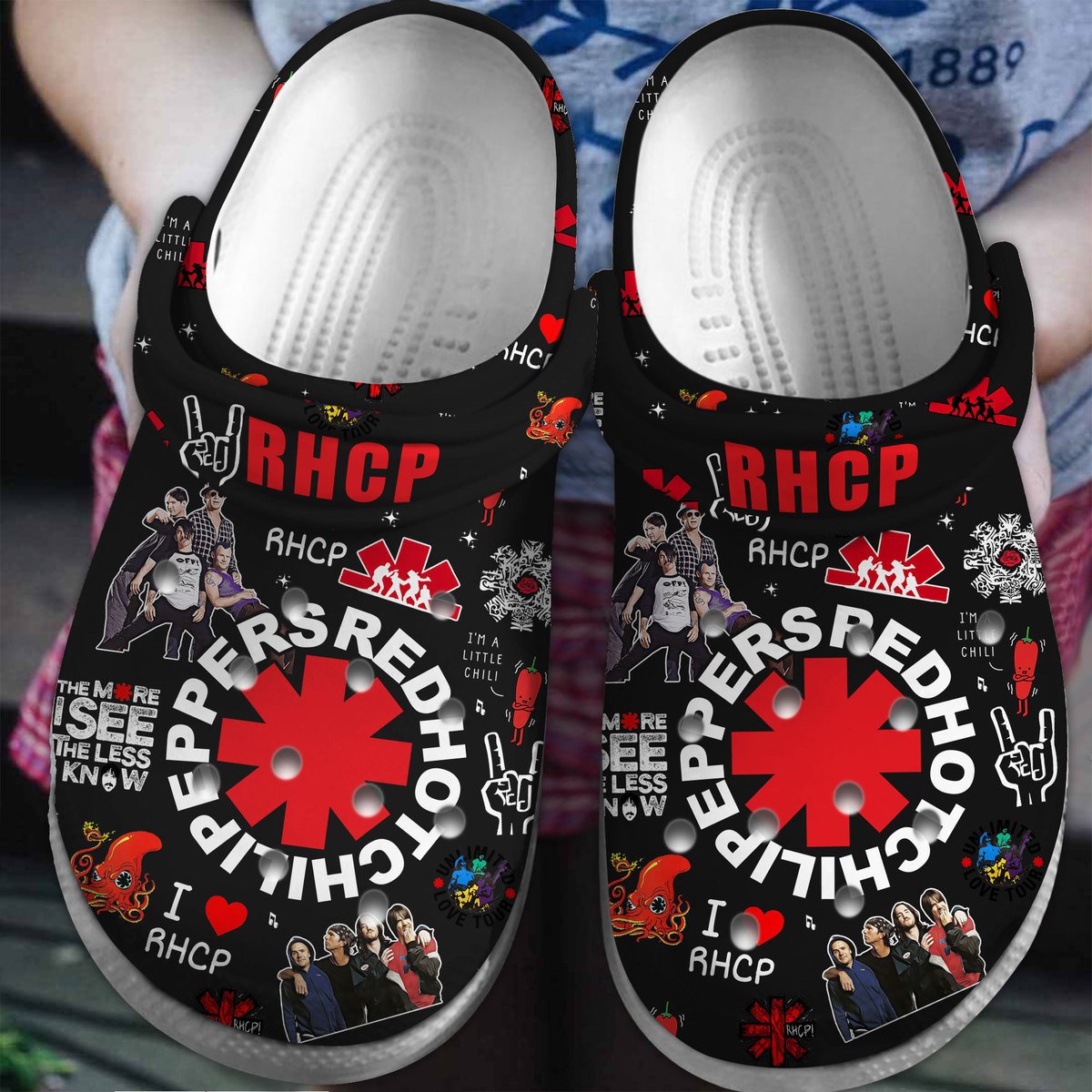 Red Hot Chili Peppers Rock Band Music Crocs Crocband Clogs Shoes Comfortable For Men Women and Kids