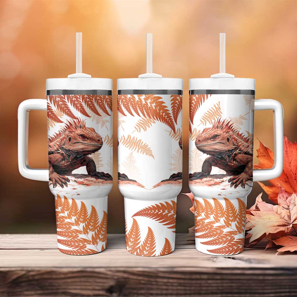 Red New Zealand Tuatara Aotearoa Sphenodon Punctatus Silver Fern Custom Stanley Cup 40 oz 30 oz Tumbler With HandleTVC2301357 - Image 4