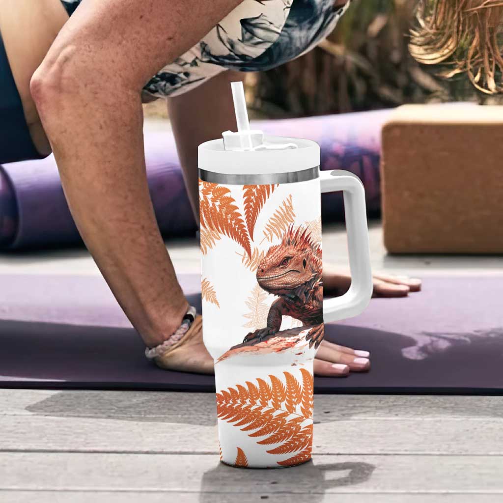 Red New Zealand Tuatara Aotearoa Sphenodon Punctatus Silver Fern Custom Stanley Cup 40 oz 30 oz Tumbler With HandleTVC2301357 - Image 6