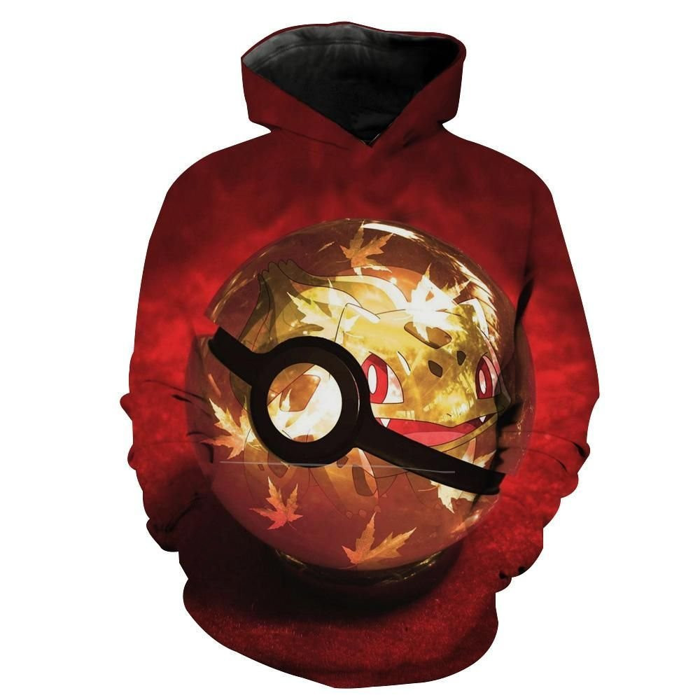 Red Pokeball 3D All Over Print Hoodie, Zip Hoodie