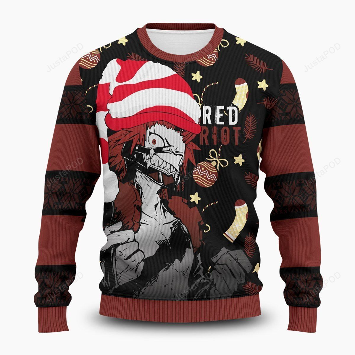 Red Riot Kirishima Ugly Christmas Sweater Adult 3D Funny Matching for family