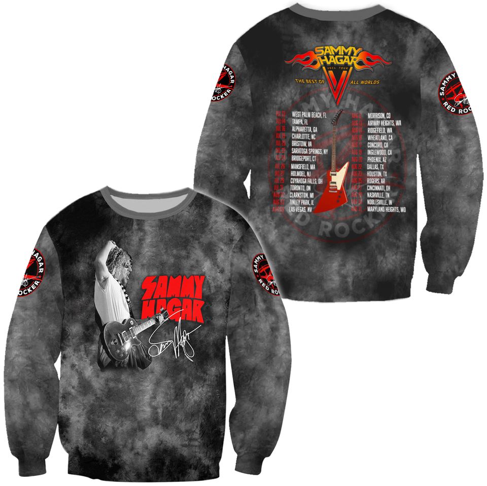 Red Rocker Sammy Hagar 2024 Tour The Best Of All World Shirt