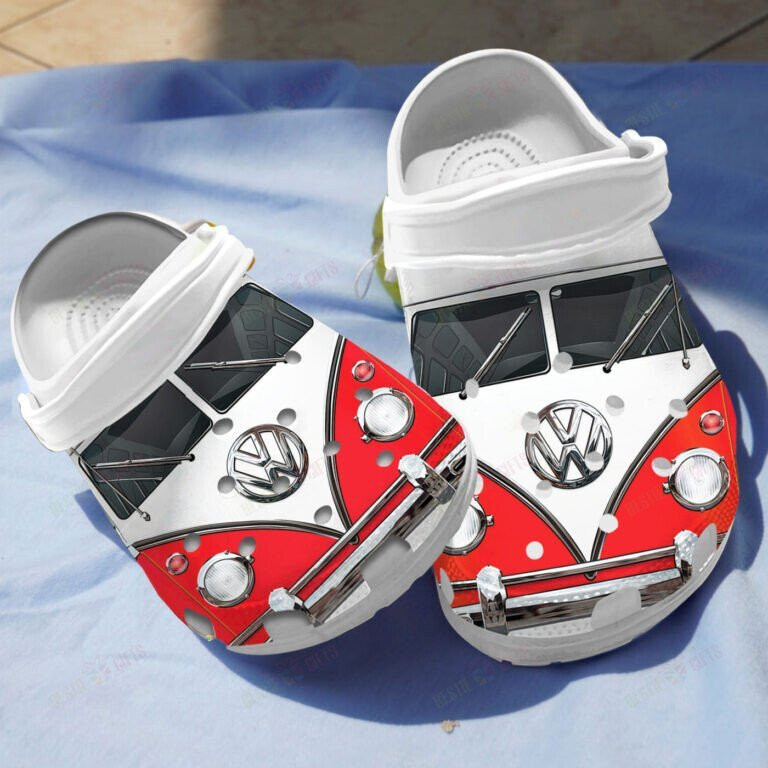 Red Van Car Shoes Clogs Birthday Gifts For Men Women