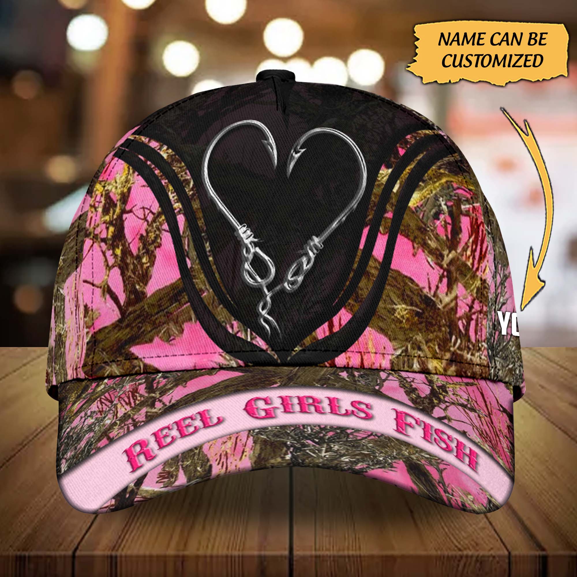 Reel Girls Fish Classic Cap Custom Name Trucker Hats Custom Hats Gifts For Men & Women