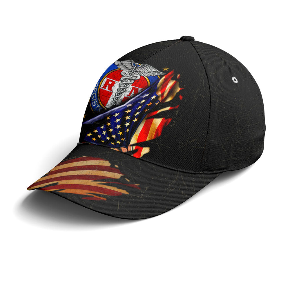 Registered Nurse American Flag Baseball Cap Trucker Hats Custom Hats Gifts For Men & Women