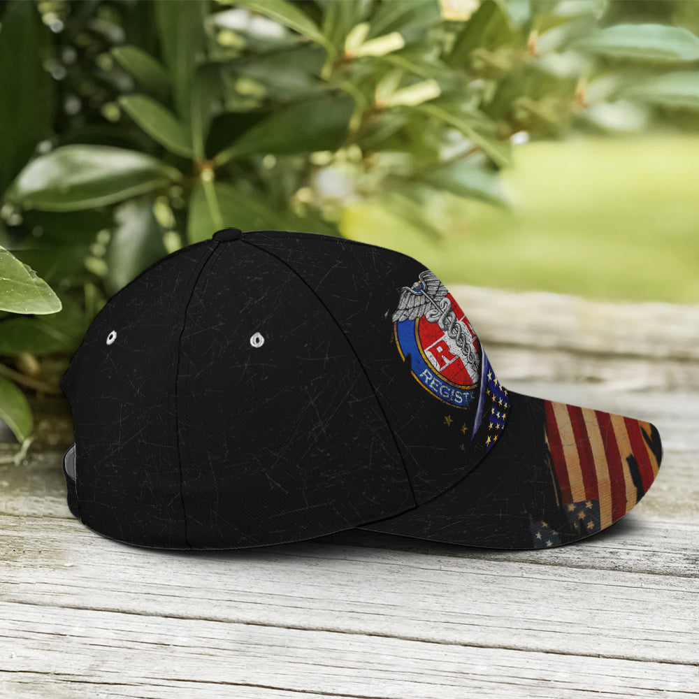 Registered Nurse American Flag Baseball Cap Trucker Hats Custom Hats Gifts For Men & Women