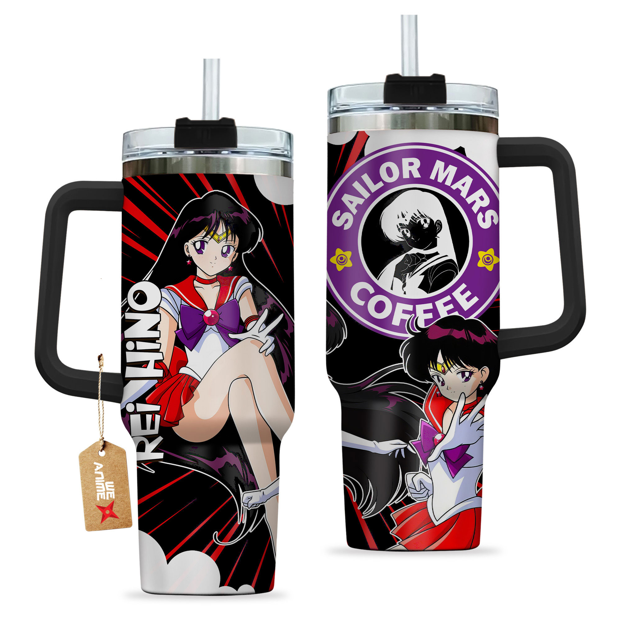 Rei Hino Sailor Moon Anime Custom Stanley Cup 40 oz 30 oz Tumbler With HandleTVC2301147 - Image 2
