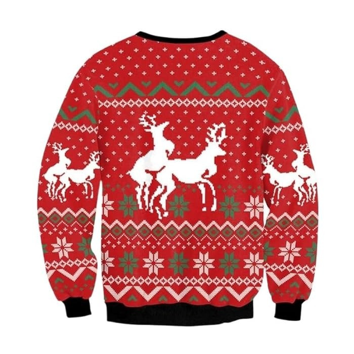 Reindeer Red Ugly Xmas Sweater Christmas Sweater Women Cute Gifts For Besties