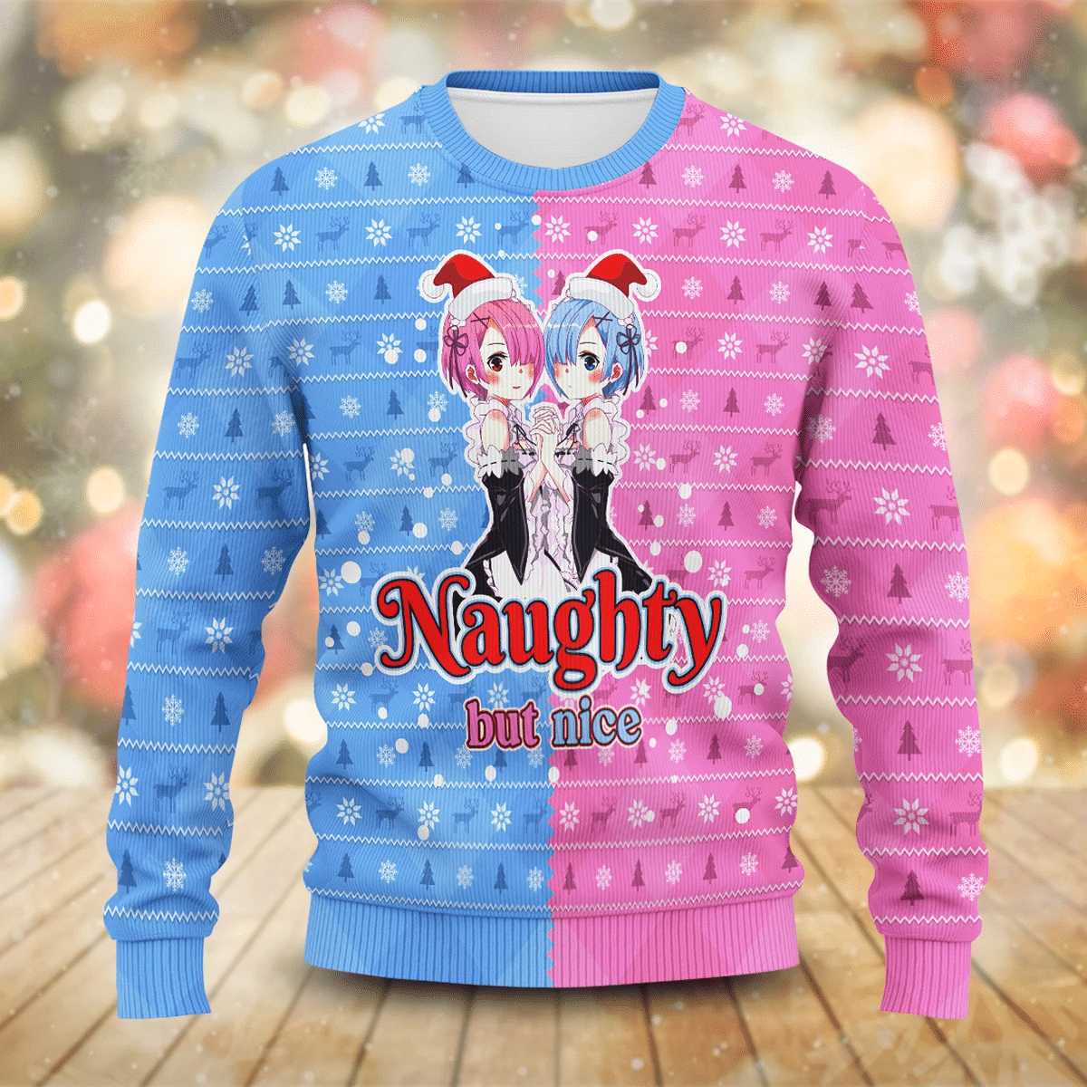 Rem Ram List Ugly Christmas Sweater Adult 3D Funny Matching for family - Image 2