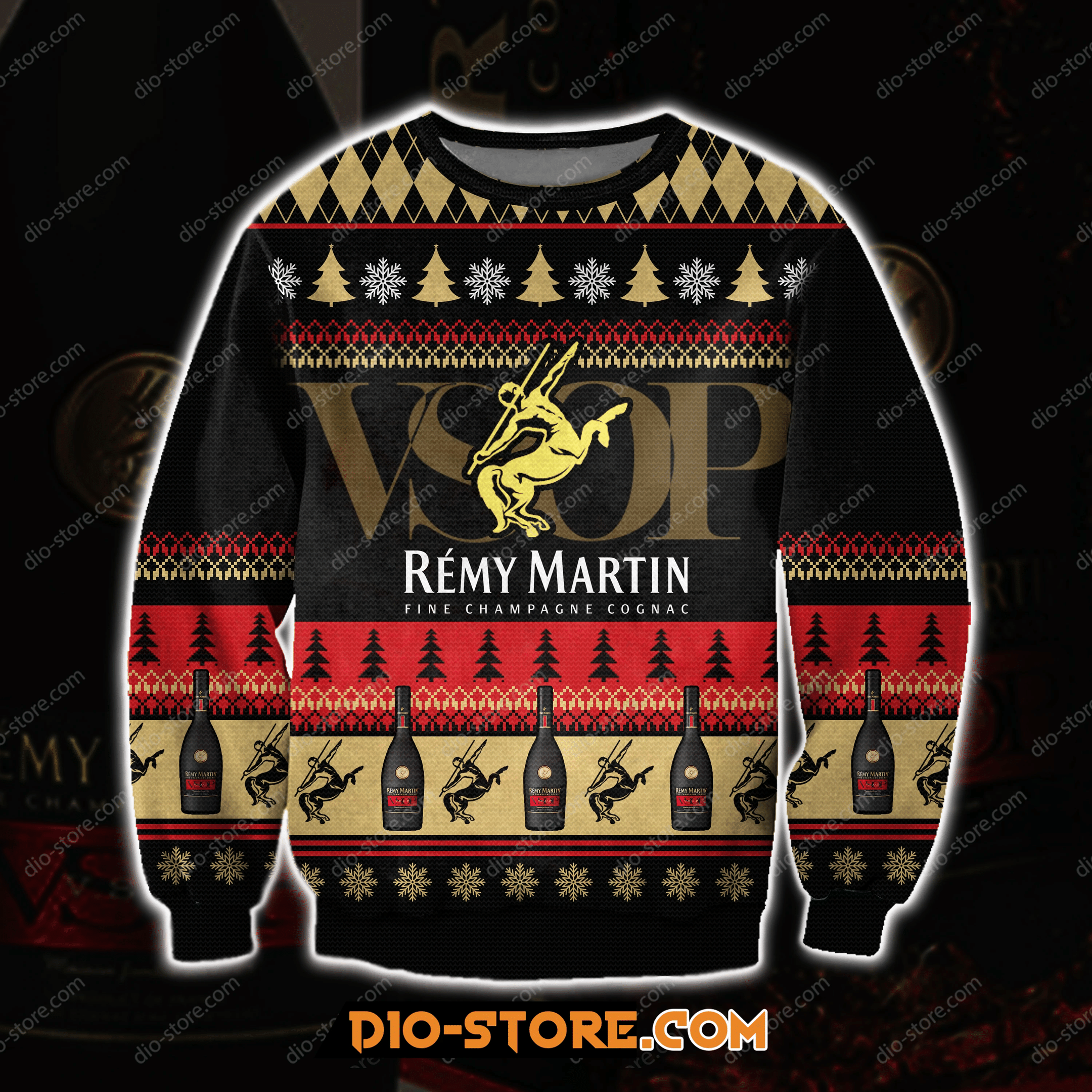 Remy Martin Fine Champagne Cognac 3D Ugly Christmas Sweater Adult 3D Funny Matching for family