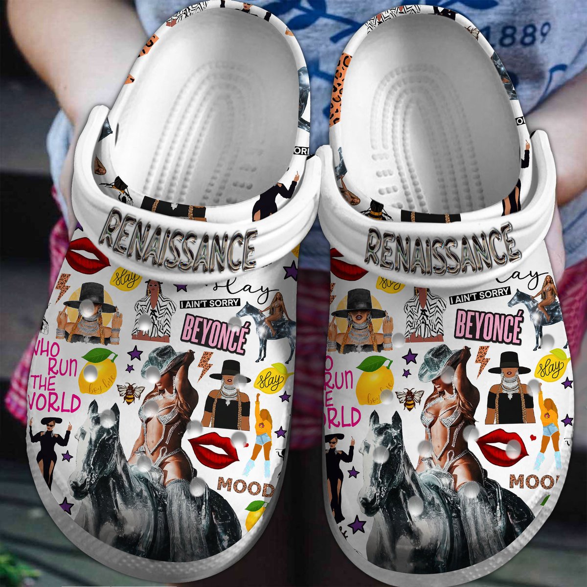 Renaissance Beyonce Singer Music Crocs Clogs Crocband Shoes Comfortable For Men Women and Kids