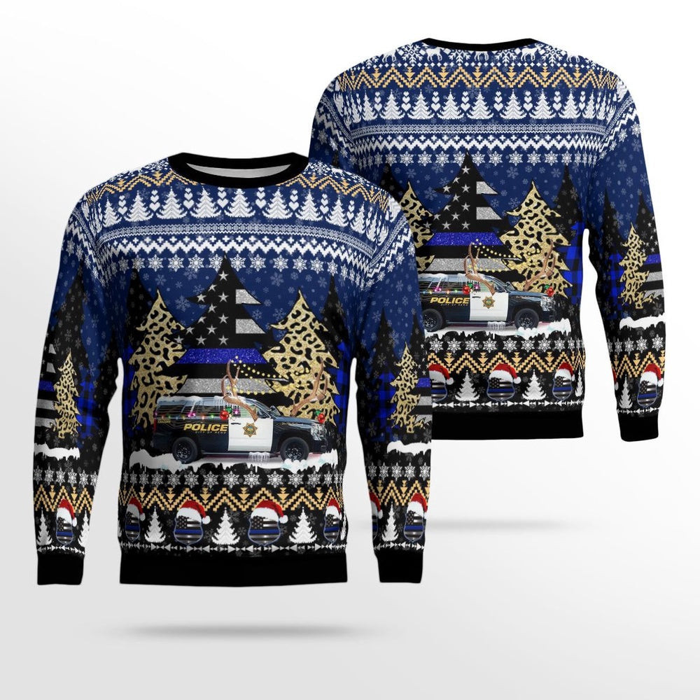 Reno Nevada Reno Police Department AOP Ugly Sweater Unisex Christmas Gift