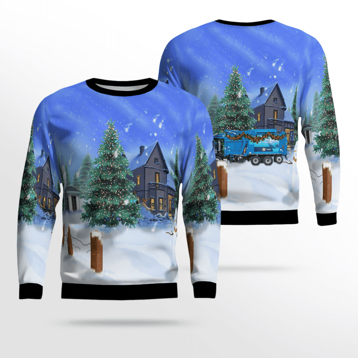 Republic Services Peterbilt 520 Mcneilus For Unisex Ugly Christmas Sweater Adult 3D Funny Matching for family