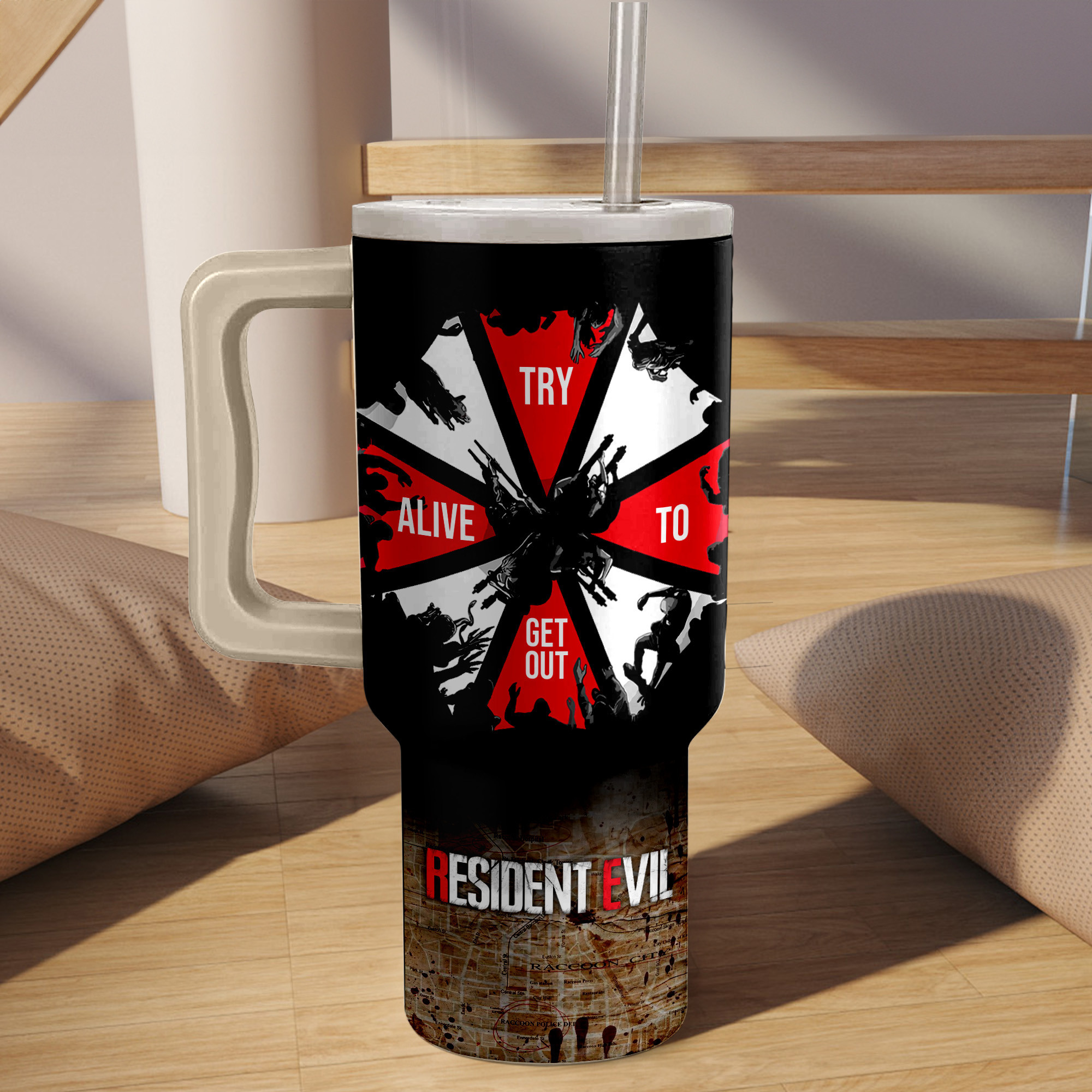 Resident Evil Games Custom Stanley Cup 40 oz 30 oz Tumbler With HandleTVC2301154 - Image 2