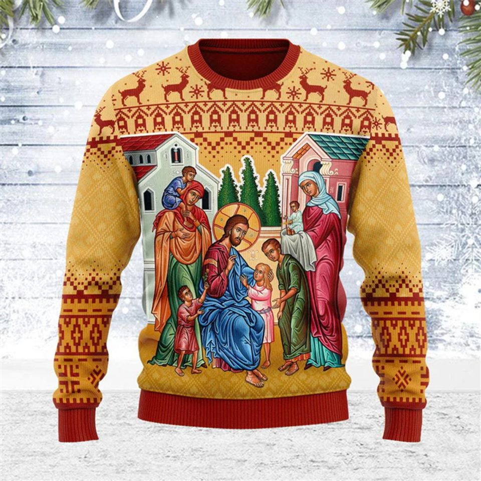Retro Autumn Christian Ugly Sweatshirts, Gift for Friends