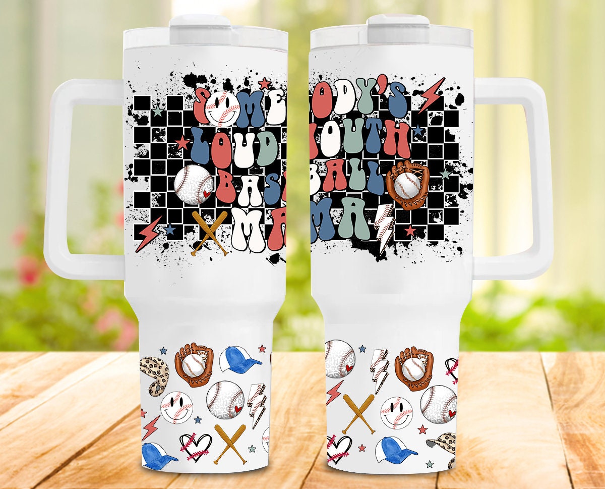 Retro Baseball Mama Custom Stanley Cup 40 oz 30 oz Tumbler With HandleTVC2301961