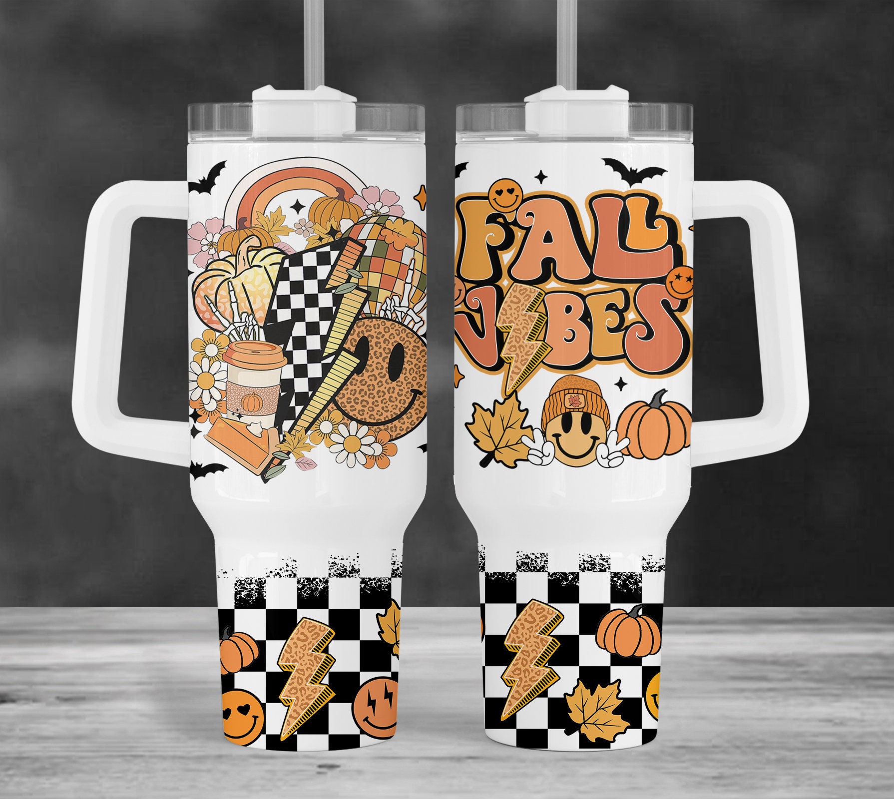 Retro Fall Vibes Custom Stanley Cup 40 oz 30 oz Tumbler With HandleTVC2301961