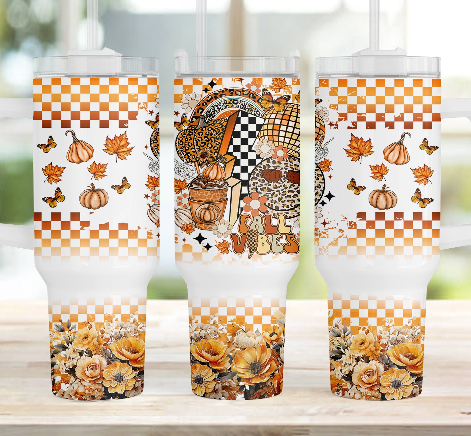 Retro Fall Vibes Custom Stanley Cup 40 oz 30 oz Tumbler With HandleTVC2301961