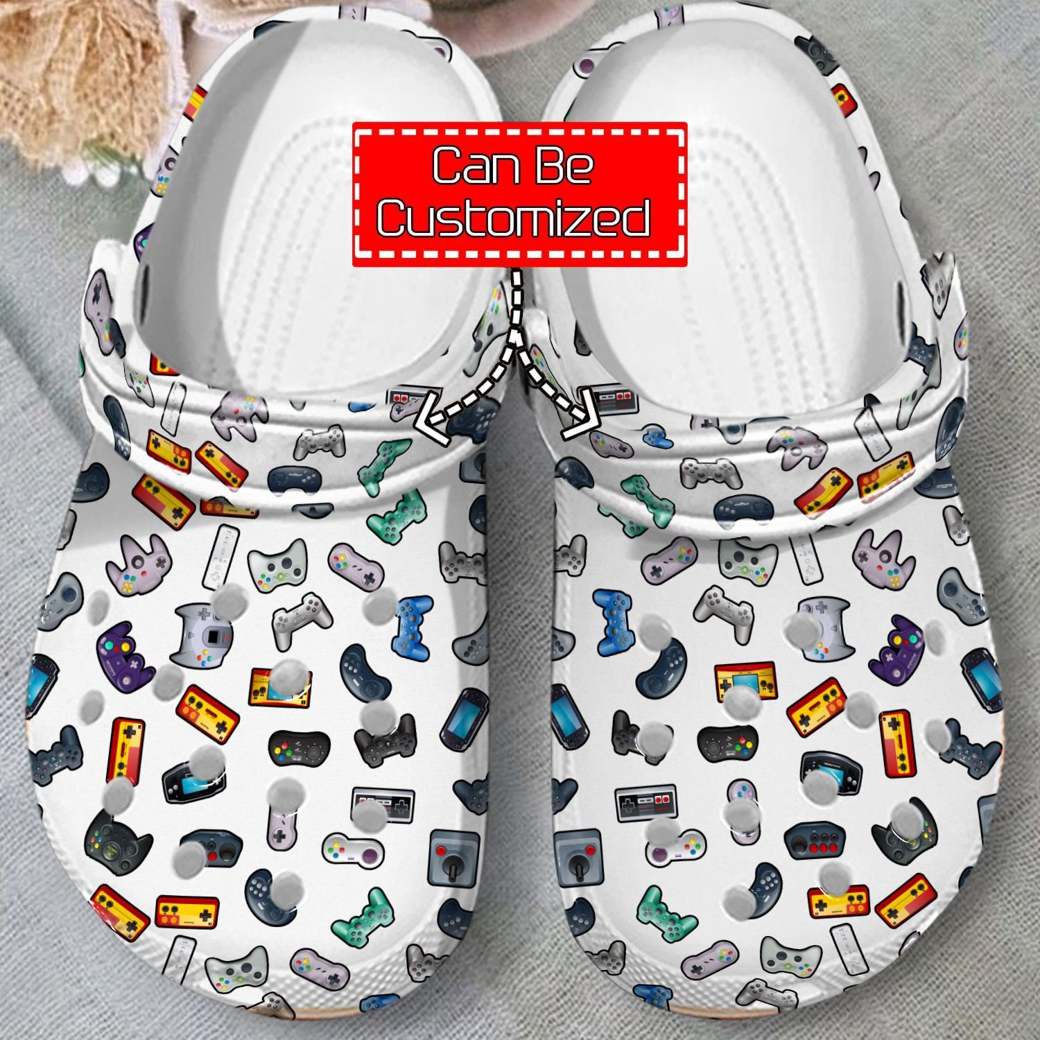 Retro Gamepad Collection clog Shoes Gamer