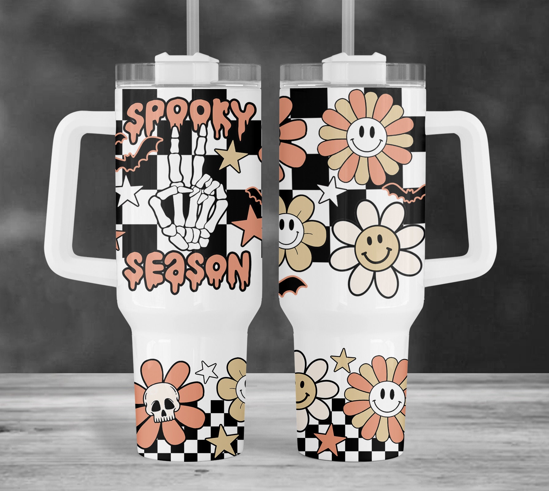 Retro Halloween Spooky Season Custom Stanley Cup 40 oz 30 oz Tumbler With HandleTVC2301963