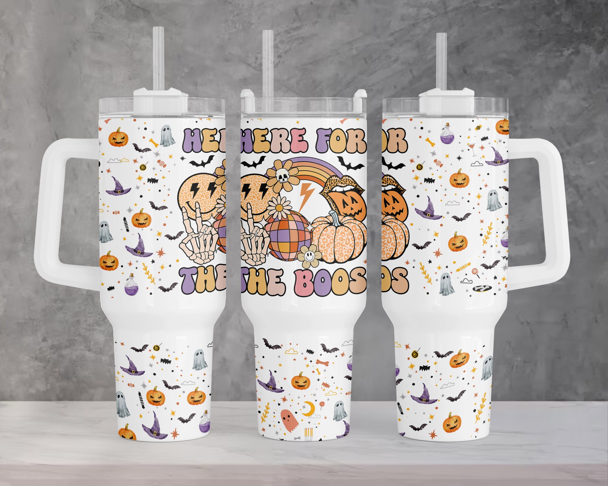 Retro Halloween Vibes Custom Stanley Cup 40 oz 30 oz Tumbler With HandleTVC2301960