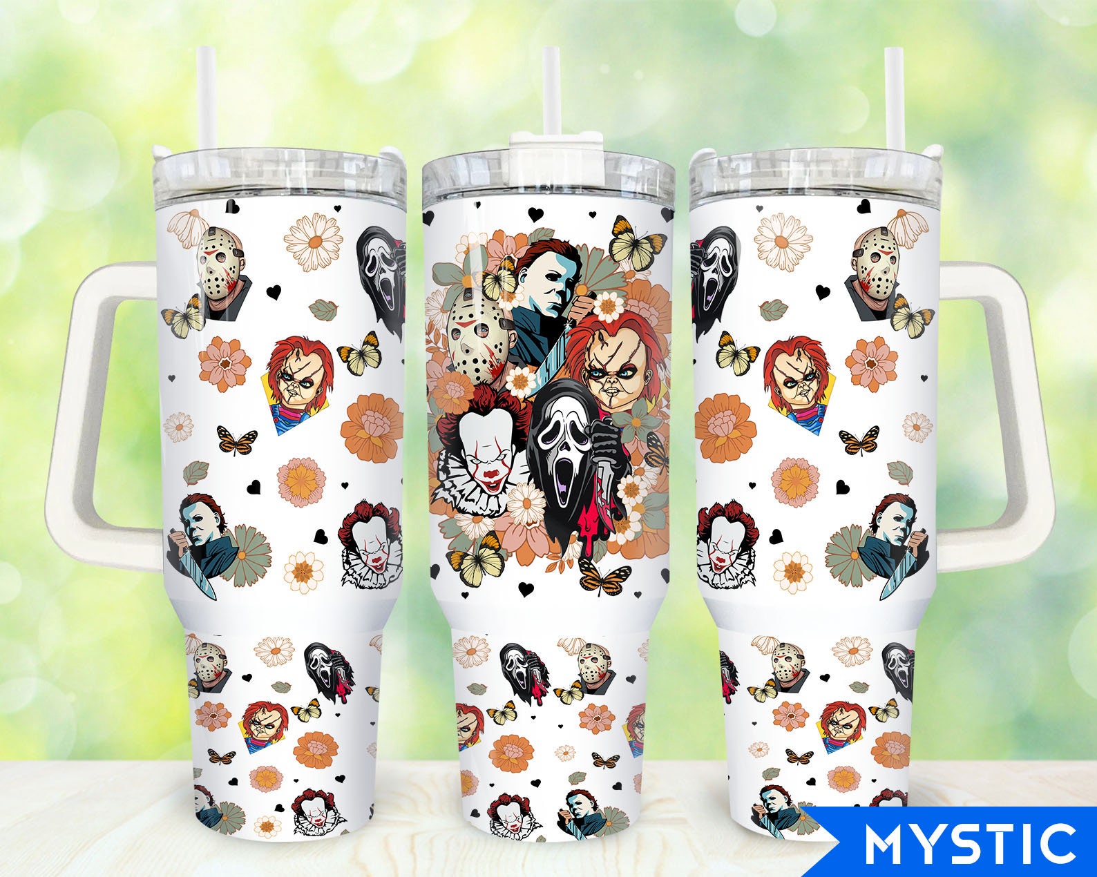Retro Horror Characters Movies Custom Stanley Cup 40 oz 30 oz Tumbler With HandleTVC2301918