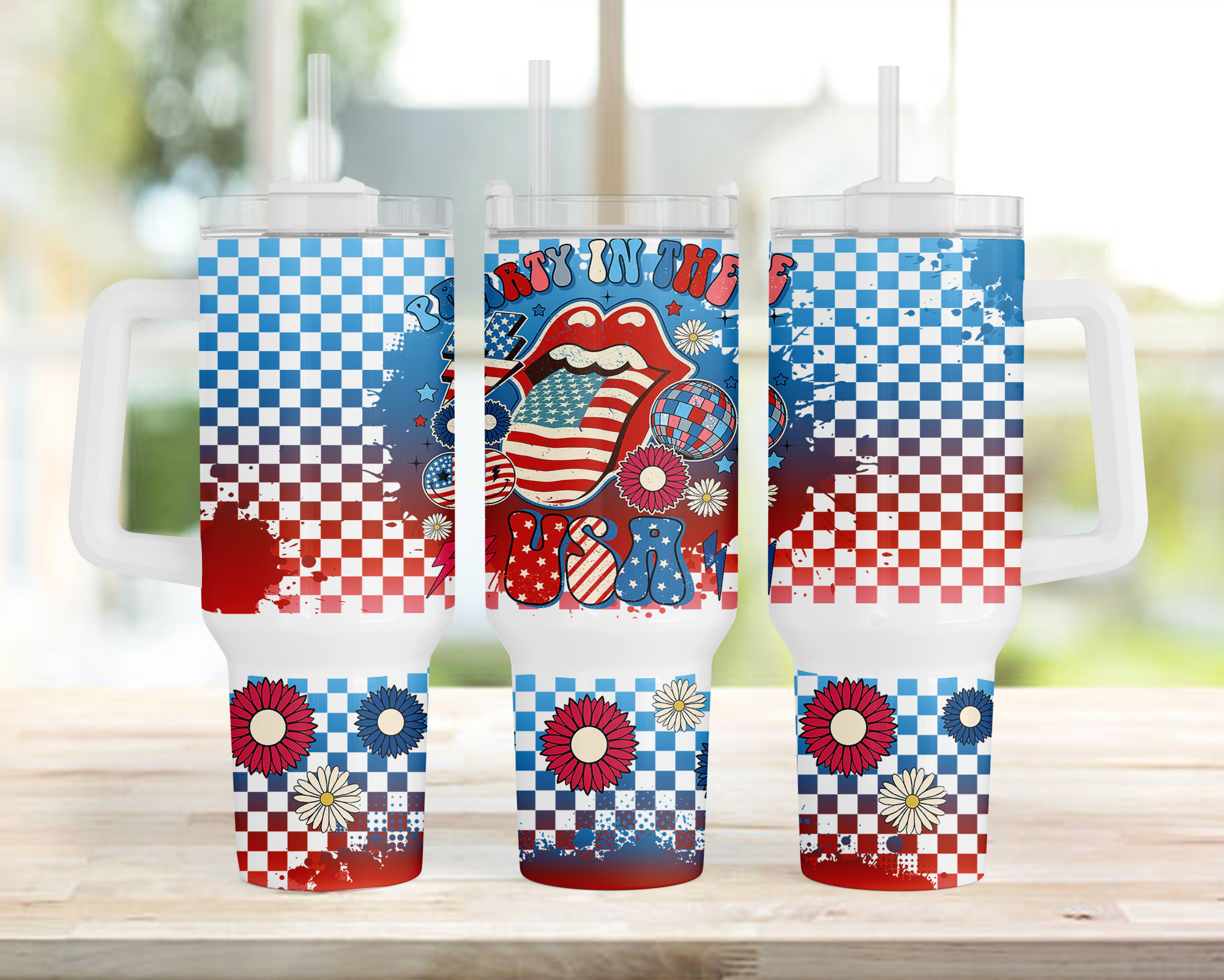 Retro Party In The USA 4th of July Custom Stanley Cup 40 oz 30 oz Tumbler With HandleTVC2301966