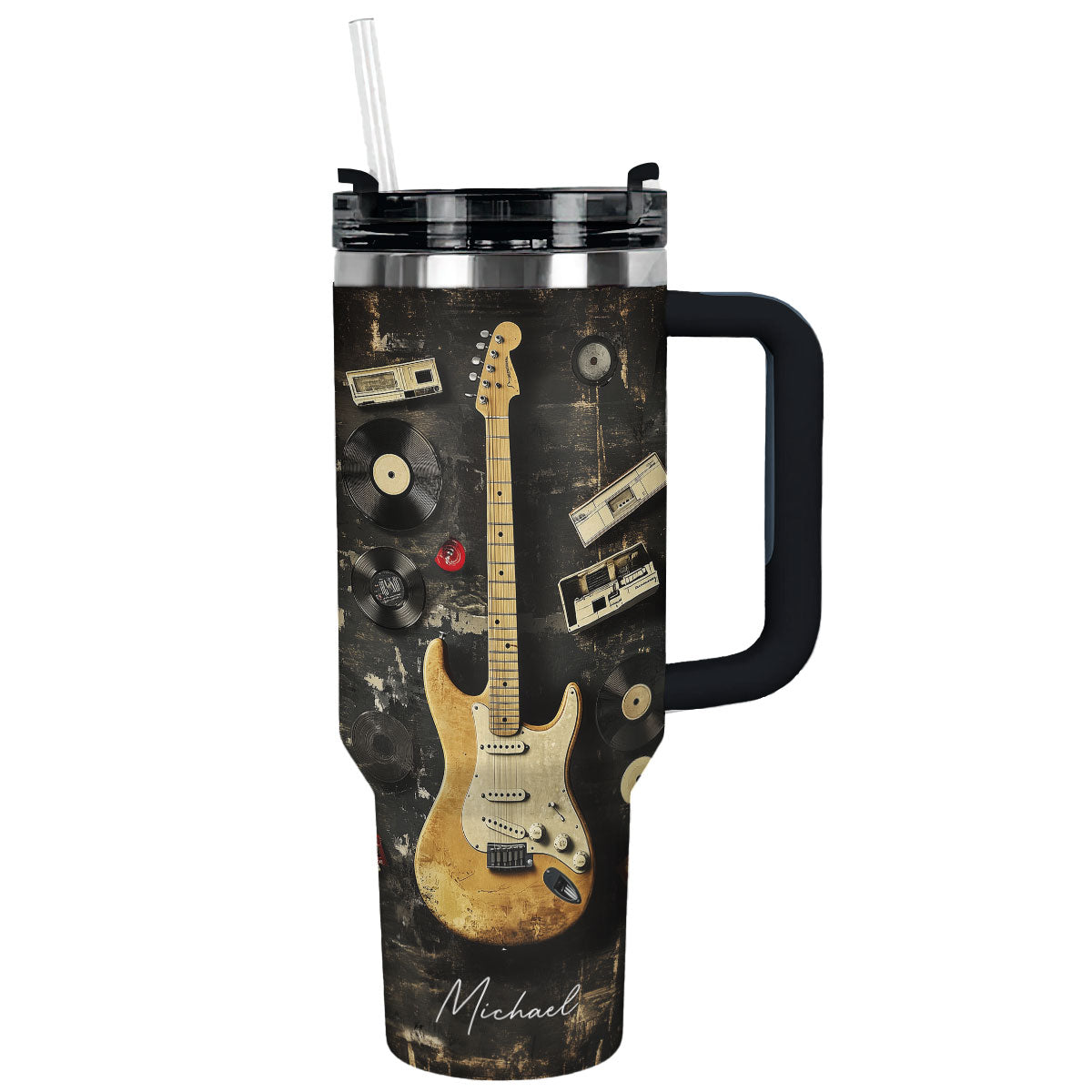 Retro Rhythm Guitar Custom Stanley Cup 40 oz 30 oz Tumbler With HandleTVC2301294