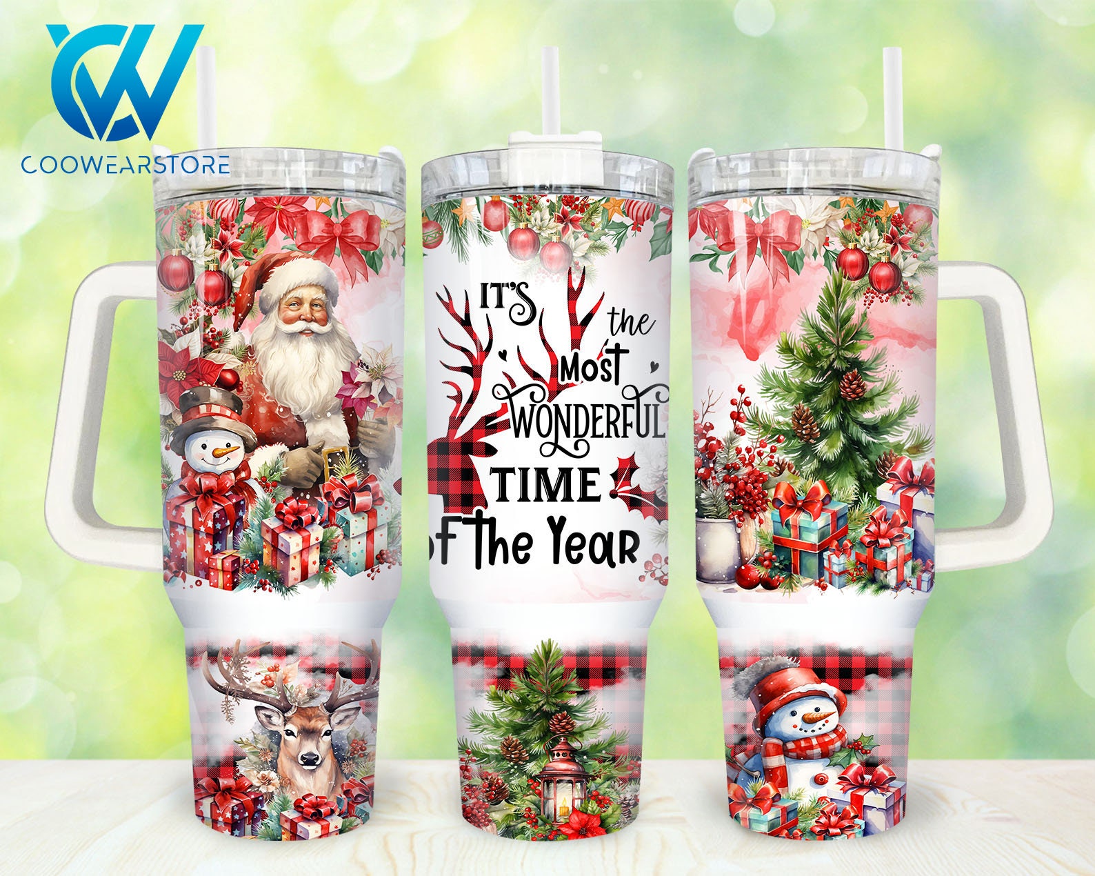 Retro Santa Claus Christmas Custom Stanley Cup 40 oz 30 oz Tumbler With HandleTVC2301860