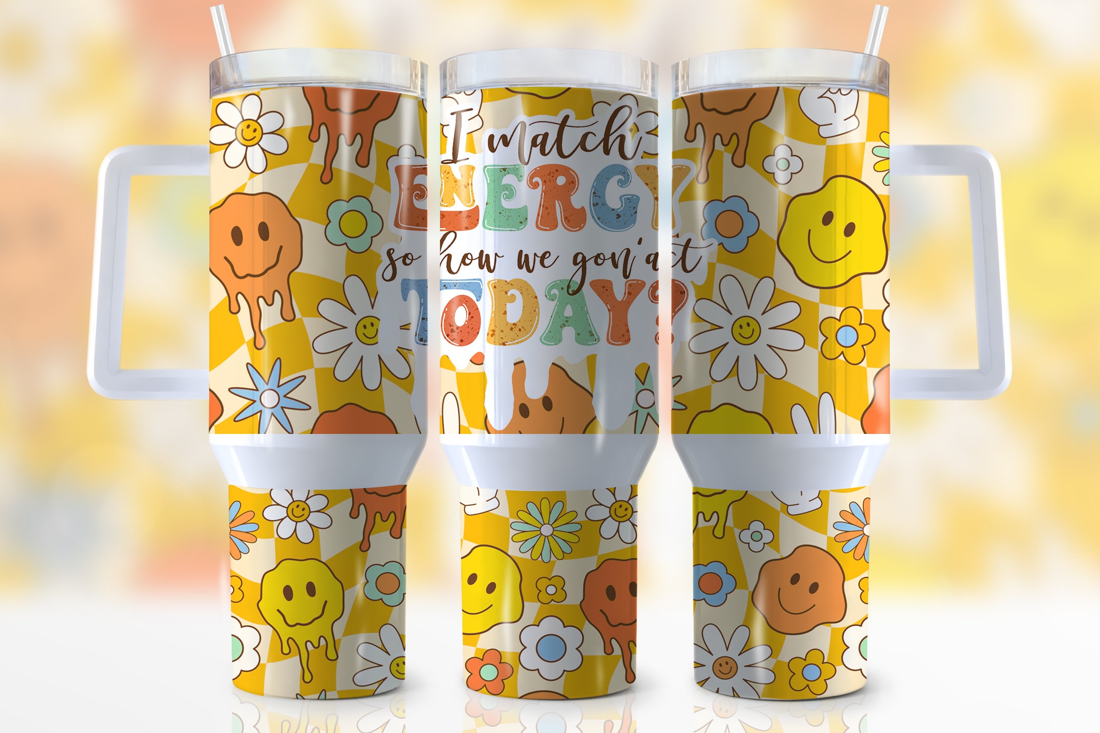 Retro Smile Custom Stanley Cup 40 oz 30 oz Tumbler With HandleTVC2301943
