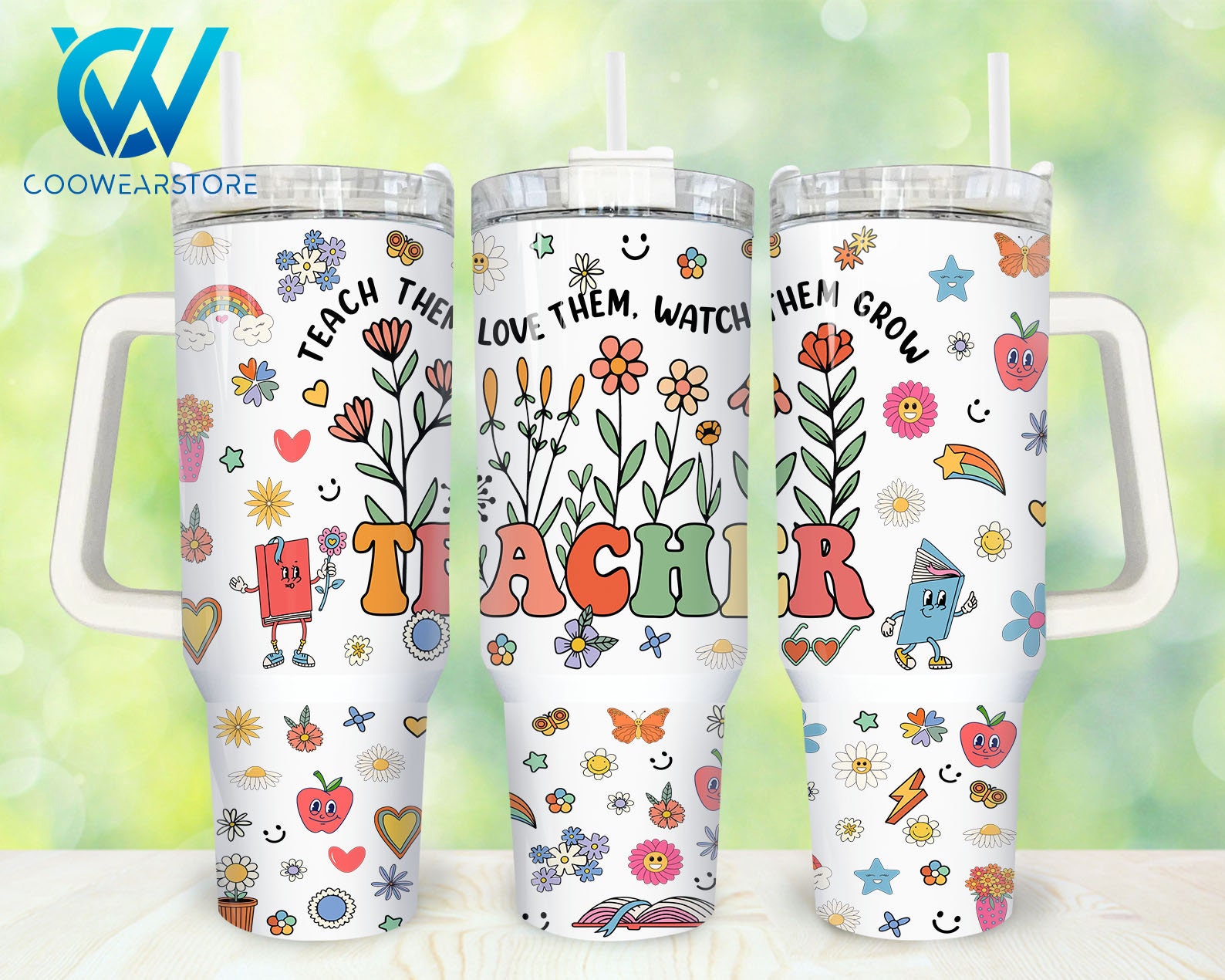 Retro Teacher Custom Stanley Cup 40 oz 30 oz Tumbler With HandleTVC2301857