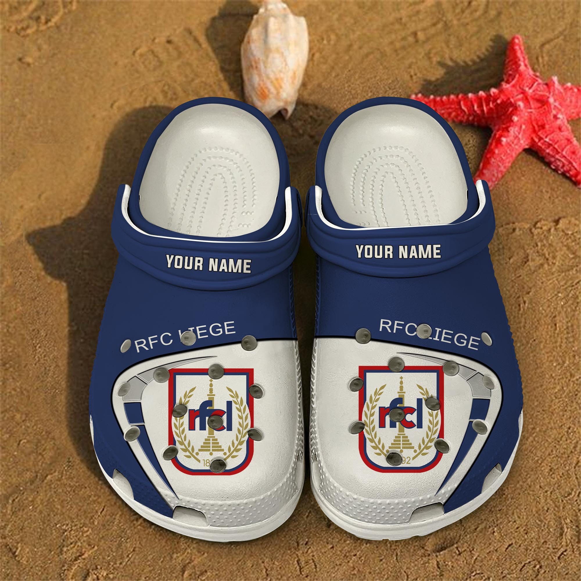 RFC Liege Football Crocs Crocband Clogs Shoes Comfortable For Men Women and Kids