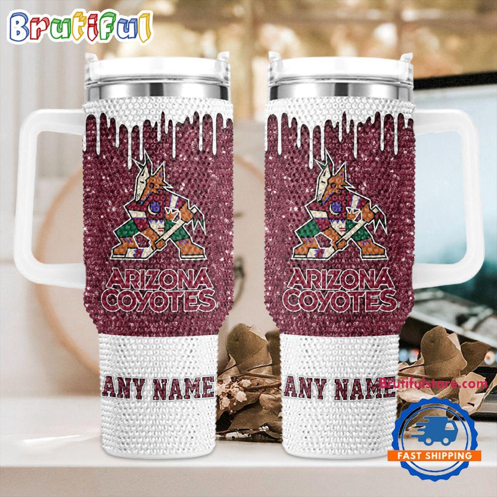 Rhinestone Bling Arizona Coyotes NHL Sports Custom Stanley Cup 40 oz 30 oz Tumbler With HandleTVC2301414