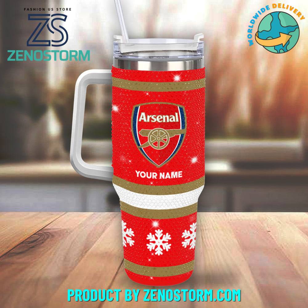 Rhinestone Bling Arsenal EPL Custom Stanley Cup 40 oz 30 oz Tumbler With HandleTVC2301418 - Image 2