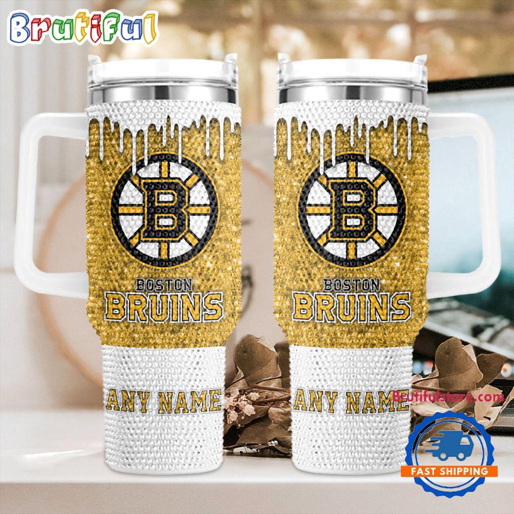 Rhinestone Bling Boston Bruins NHL Sports Custom Stanley Cup 40 oz 30 oz Tumbler With HandleTVC2301414