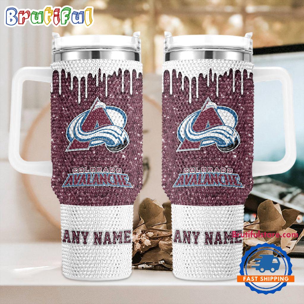 Rhinestone Bling Colorado Avalanche NHL Sports Custom Stanley Cup 40 oz 30 oz Tumbler With HandleTVC2301415