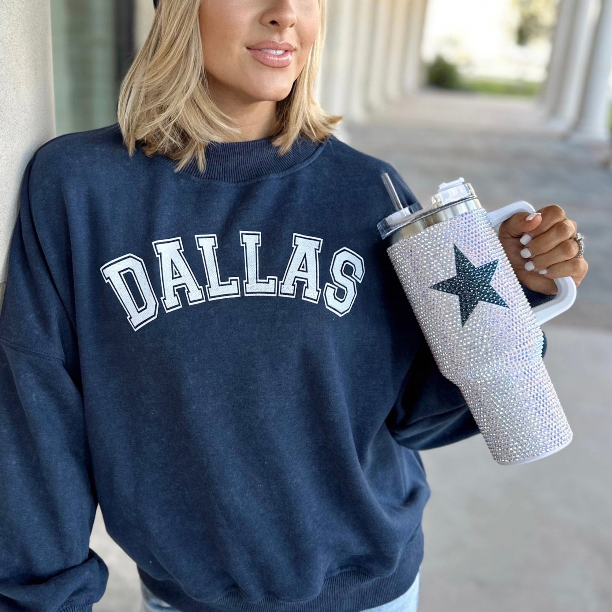 Rhinestone Bling Dallas Cowboys NFL Custom Stanley Cup 40 oz 30 oz Tumbler With HandleTVC2301530 - Image 3