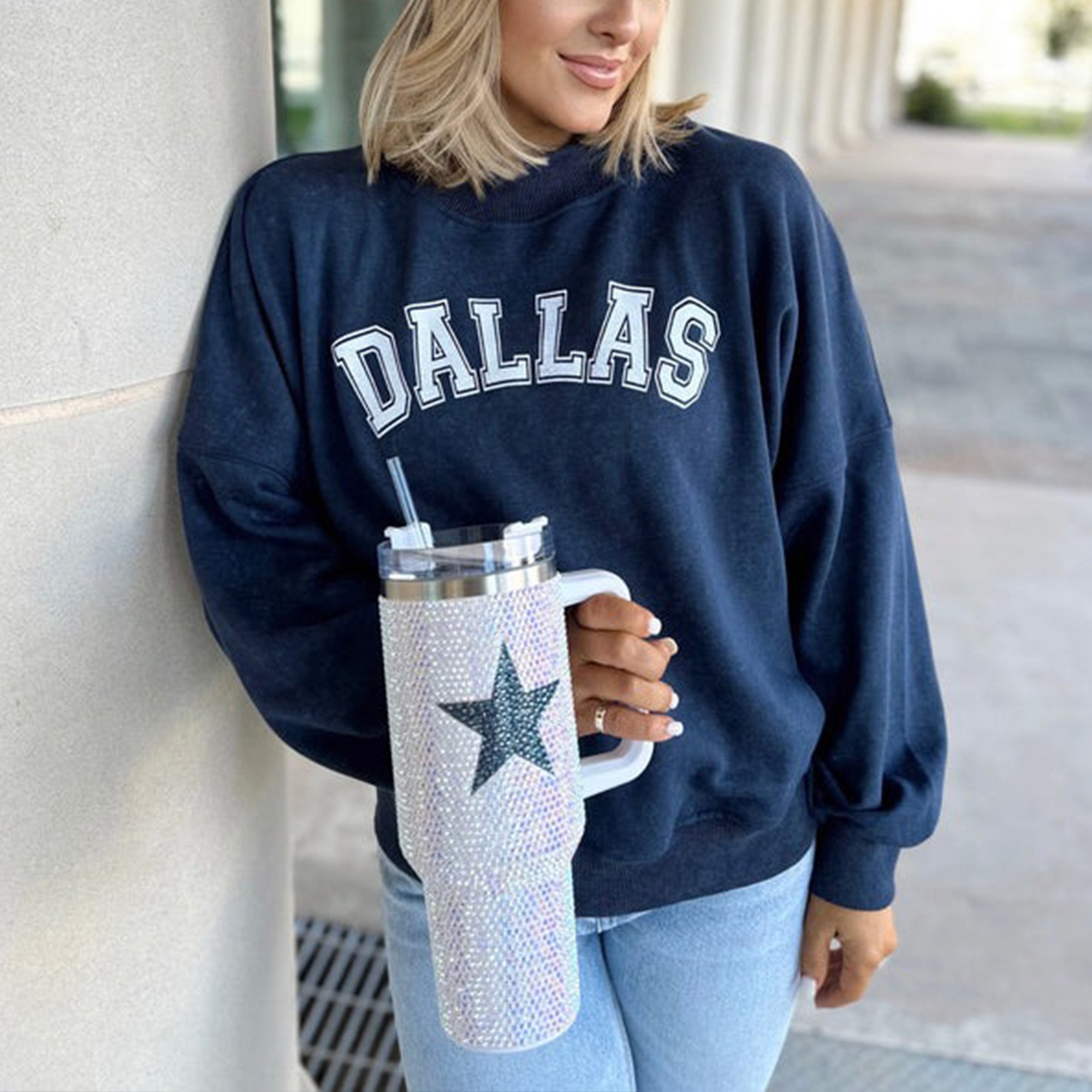 Rhinestone Bling Dallas Cowboys NFL Custom Stanley Cup 40 oz 30 oz Tumbler With HandleTVC2301530 - Image 4