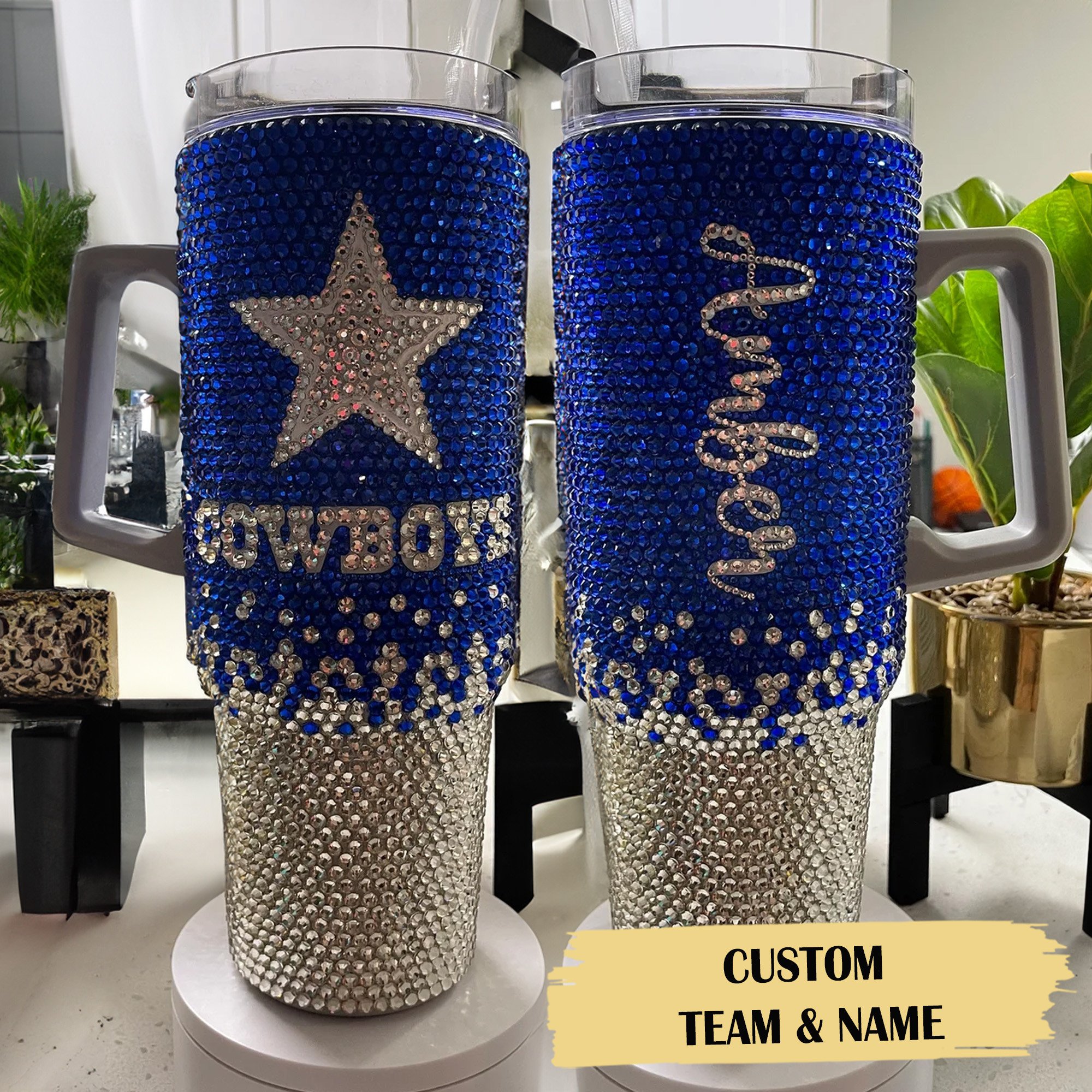 Rhinestone Bling Dallas Cowboys NFL Custom Stanley Cup 40 oz 30 oz Tumbler With HandleTVC2301530