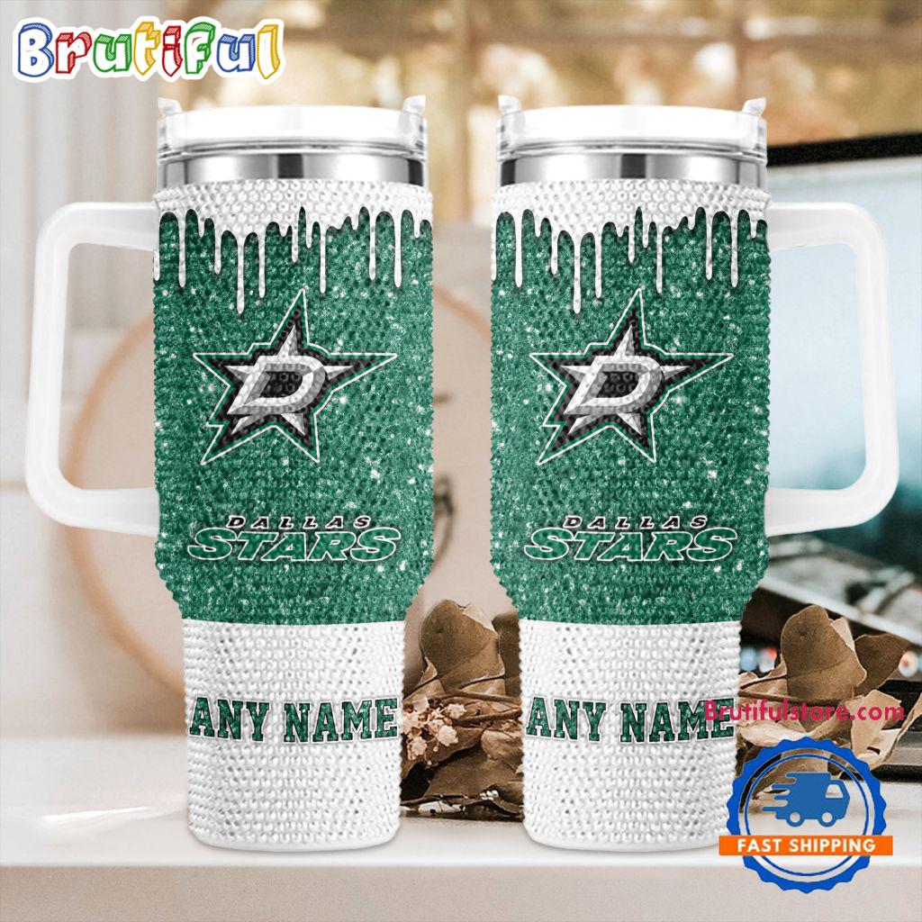 Rhinestone Bling Dallas Stars NHL Sports Custom Stanley Cup 40 oz 30 oz Tumbler With HandleTVC2301415