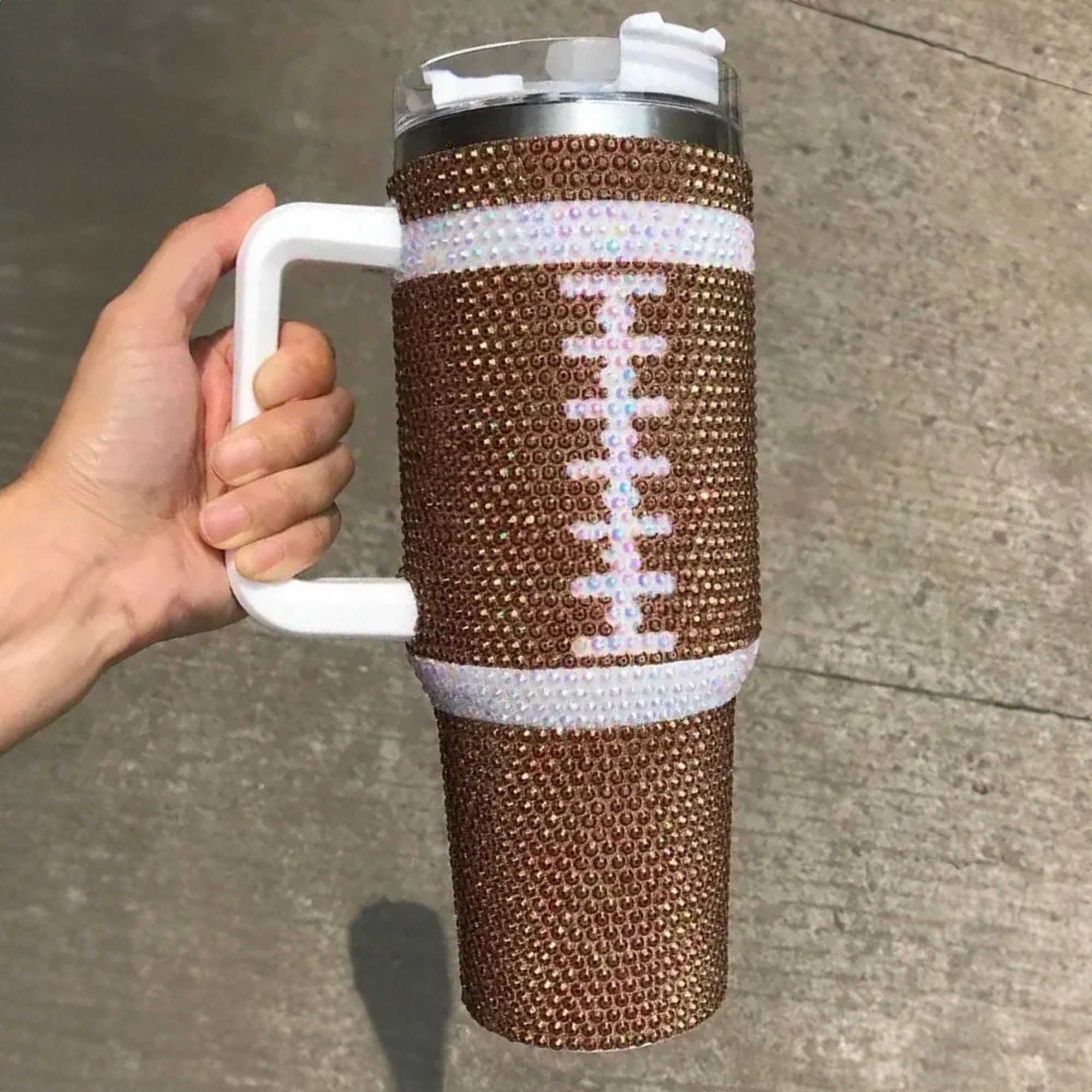 Rhinestone Bling Football NFL Custom Stanley Cup 40 oz 30 oz Tumbler With HandleTVC2301531