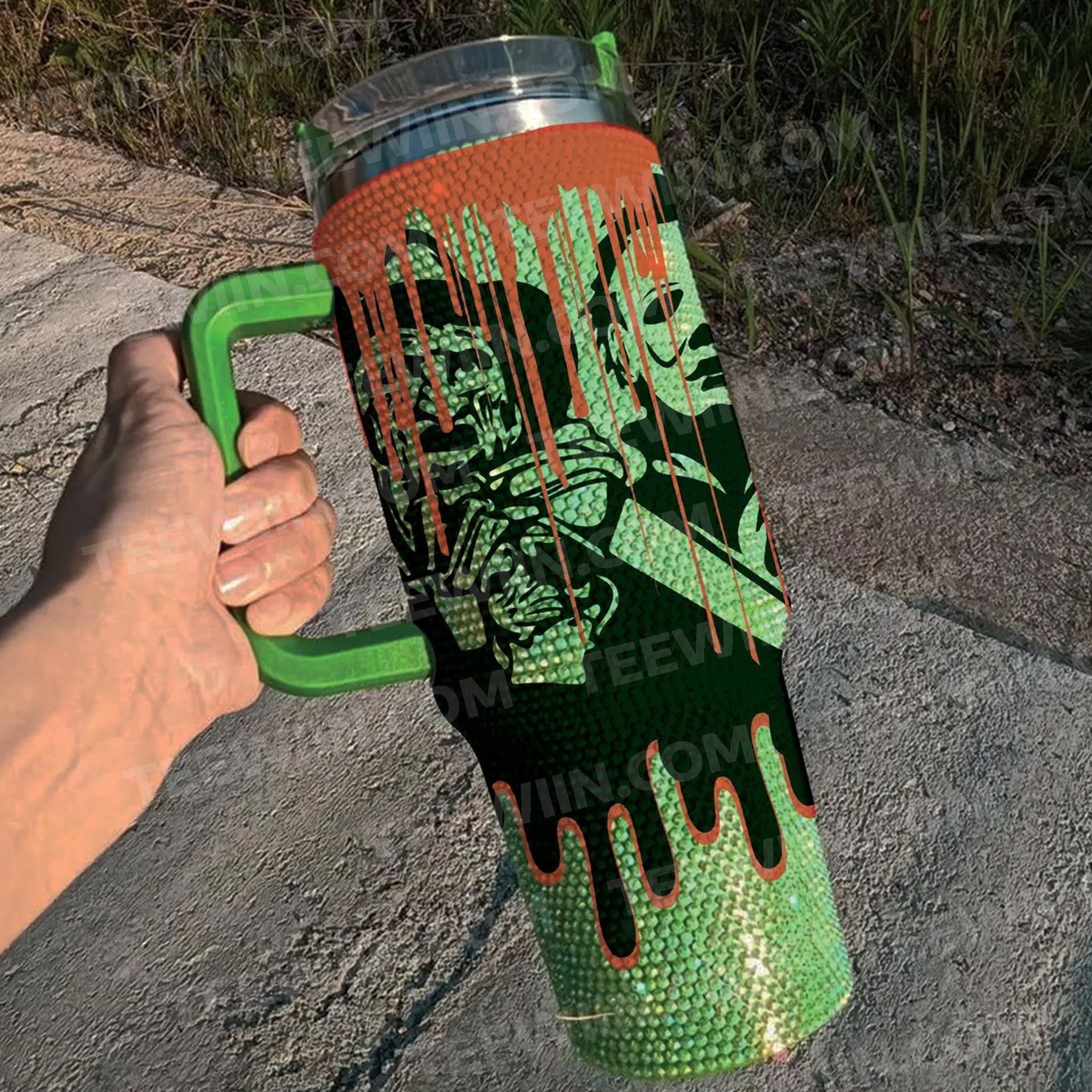 Rhinestone Bling Halloween Horror Characters MovÃƒÂ­es Custom Stanley Cup 40 oz 30 oz Tumbler With HandleTVC2301530