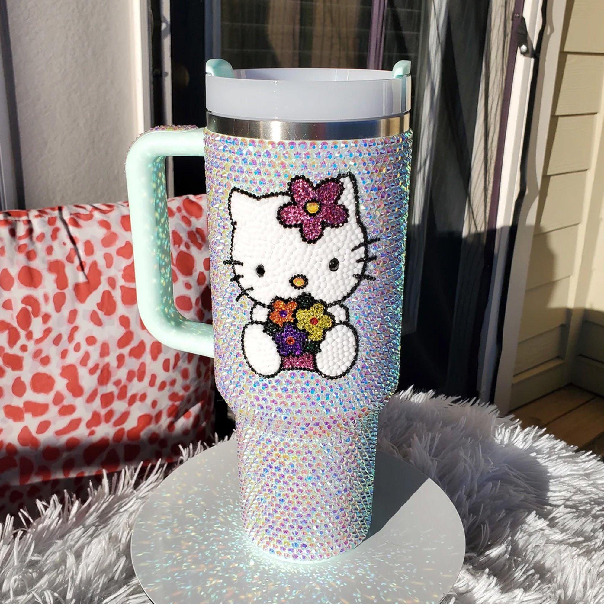Rhinestone Bling Hello Kitty Cartoon Custom Stanley Cup 40 oz 30 oz Tumbler With HandleTVC2301530