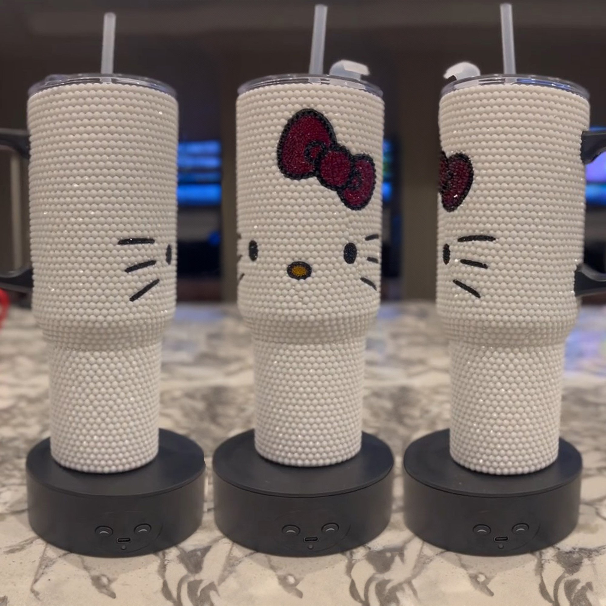Rhinestone Bling Hello Kitty Cartoon Custom Stanley Cup 40 oz 30 oz Tumbler With HandleTVC2301530