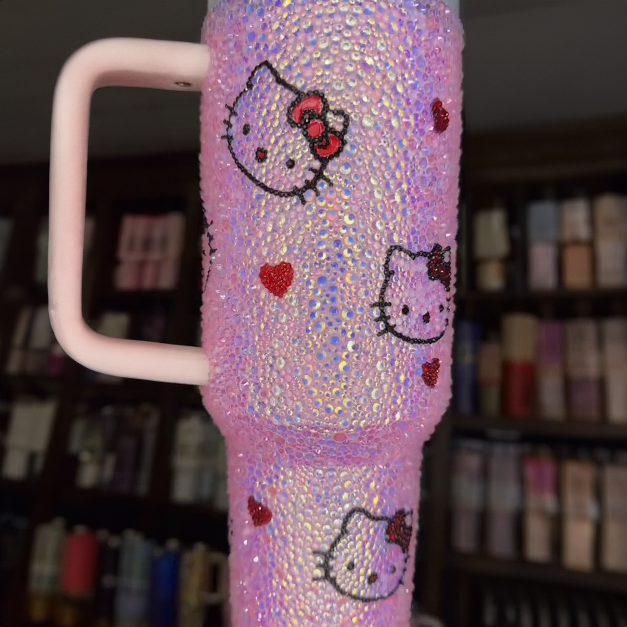 Rhinestone Bling Hello Kitty Cartoon Custom Stanley Cup 40 oz 30 oz Tumbler With HandleTVC2301530 - Image 3