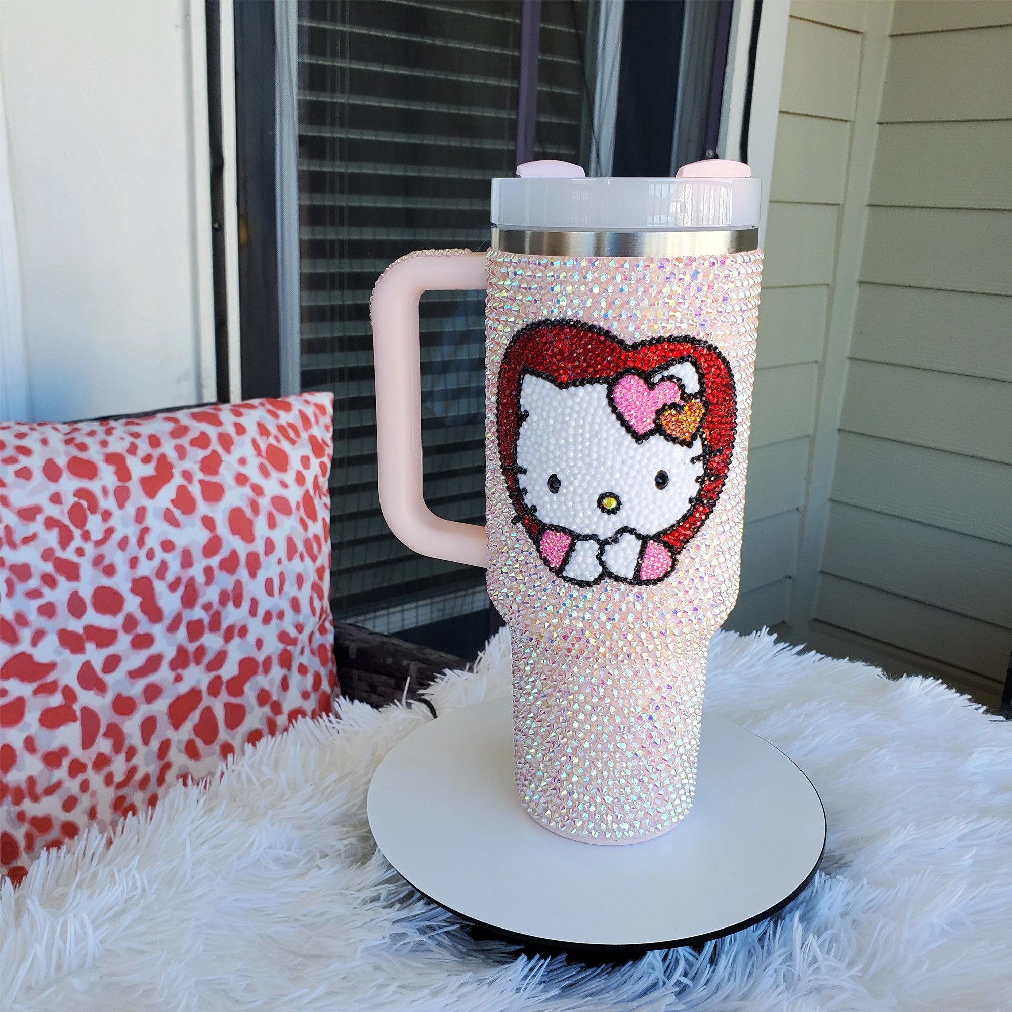 Rhinestone Bling Hello Kitty Cartoon Custom Stanley Cup 40 oz 30 oz Tumbler With HandleTVC2301532 - Image 3
