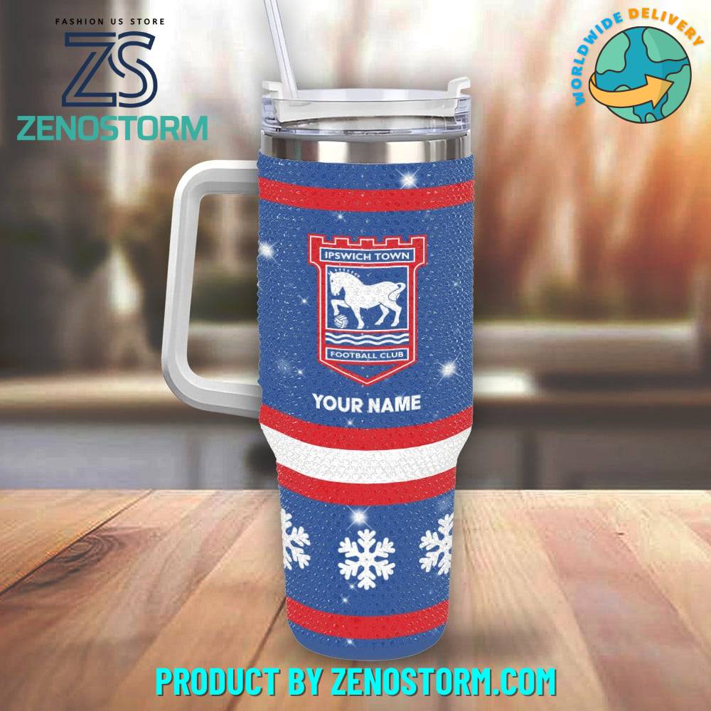Rhinestone Bling Ipswich Town EPL Custom Stanley Cup 40 oz 30 oz Tumbler With HandleTVC2301418 - Image 2