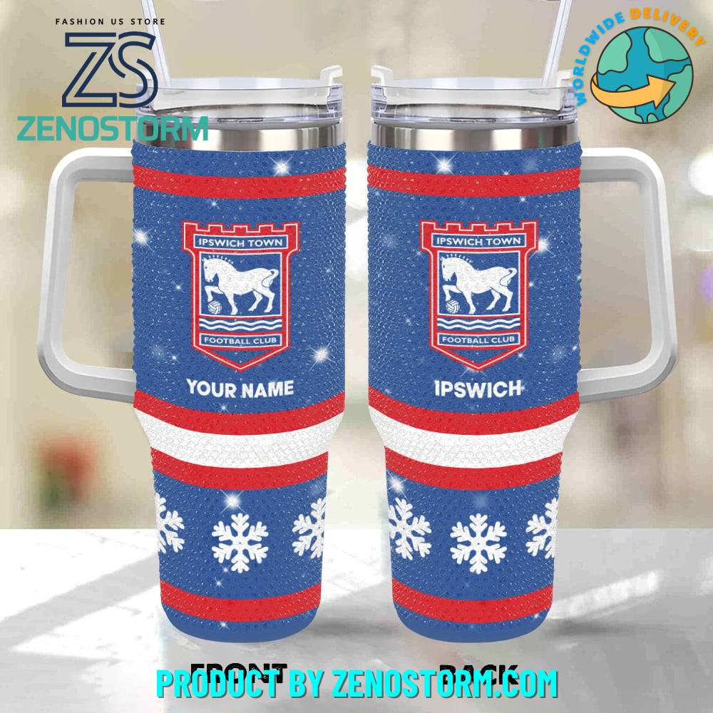 Rhinestone Bling Ipswich Town EPL Custom Stanley Cup 40 oz 30 oz Tumbler With HandleTVC2301418